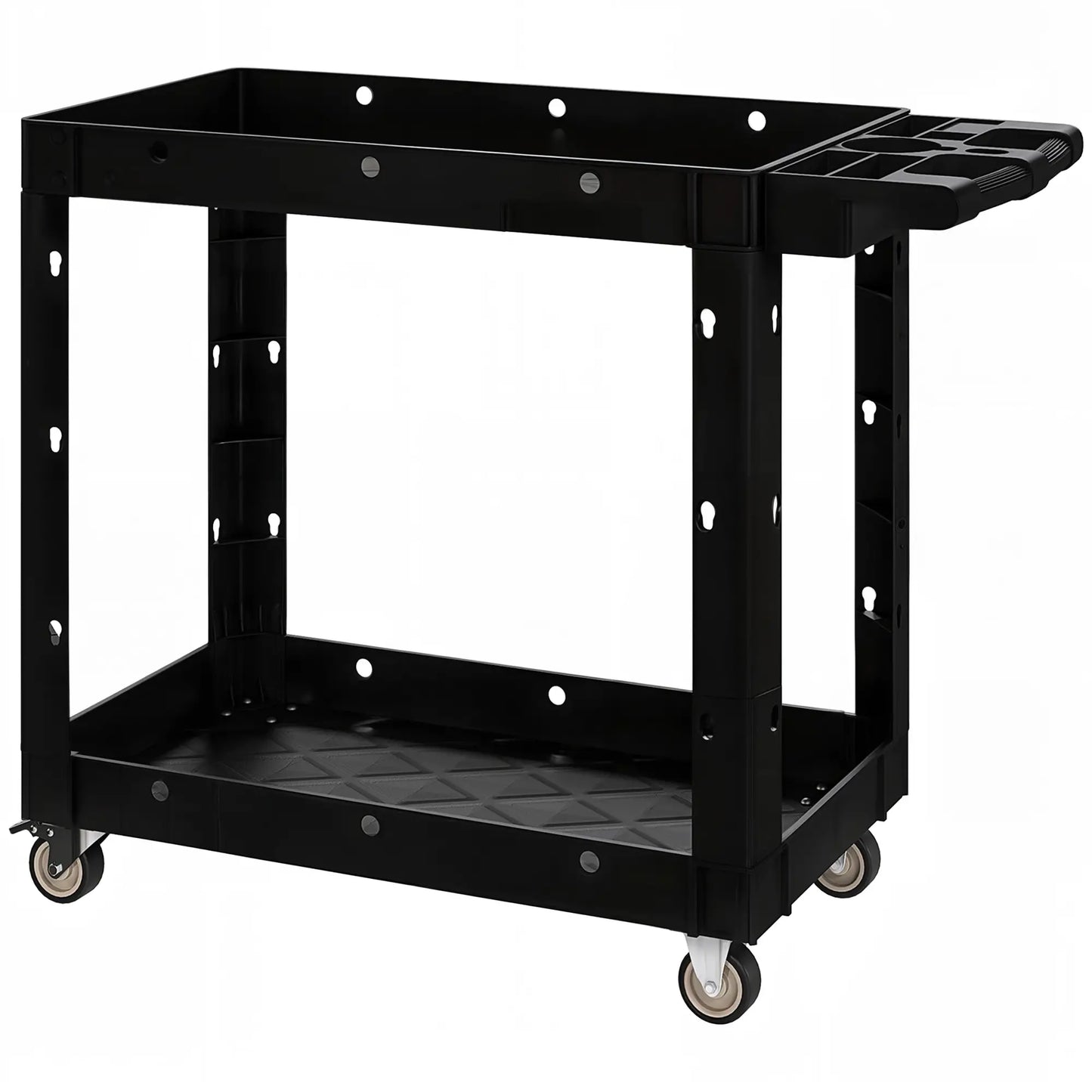 2-Tier Rolling Tool Cart, 500 LBS Capacity, Black Tool Organizers Black at Gallery Canada