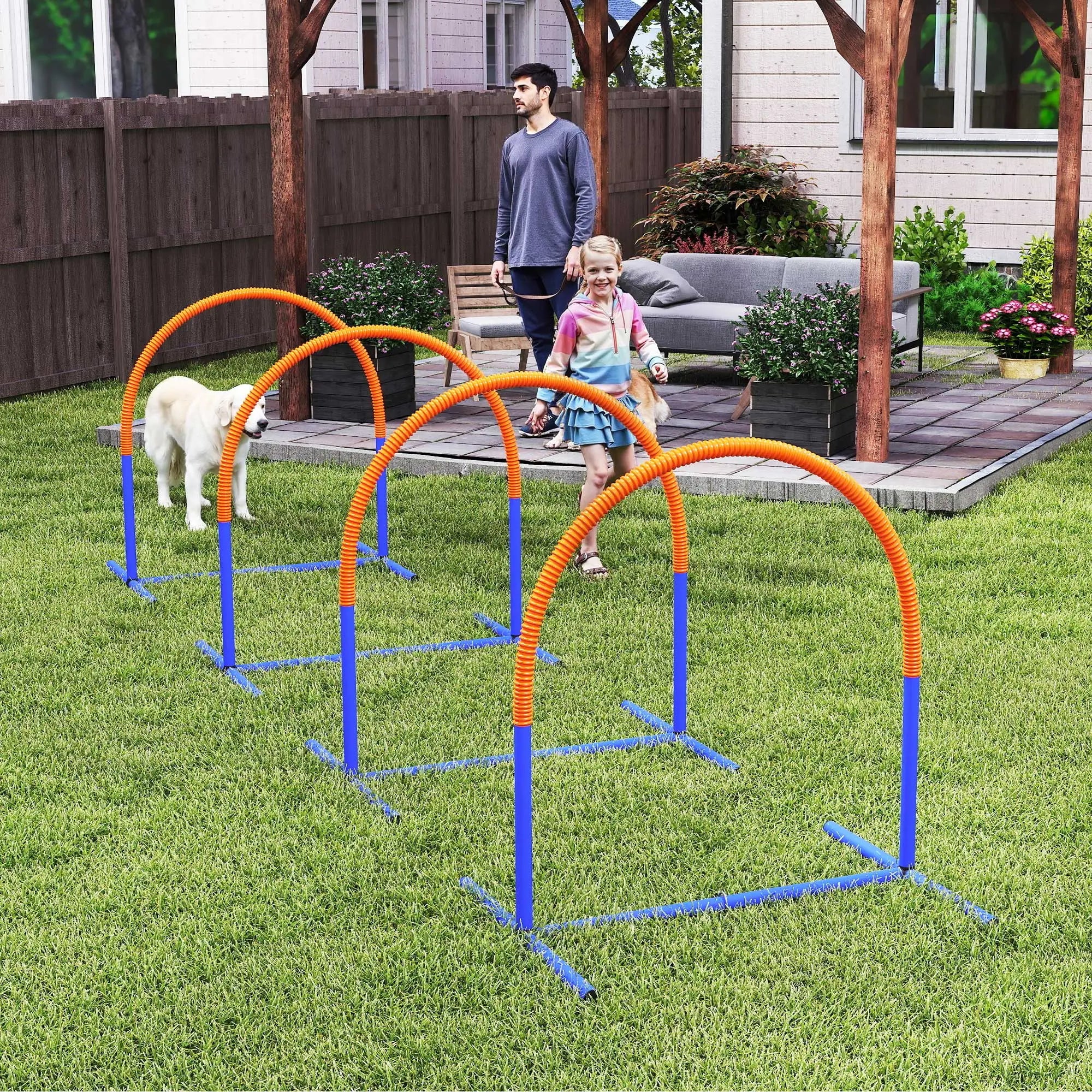 Dog Agility Training Equipment, 4 Pcs Obstacle Course, Blue Dog Agility Training Equipment at Gallery Canada