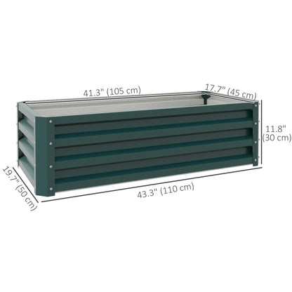 Galvanized Raised Garden Beds, Set of 2, Outdoor Planter Box, Green Galvanized Planter Boxes at Gallery Canada