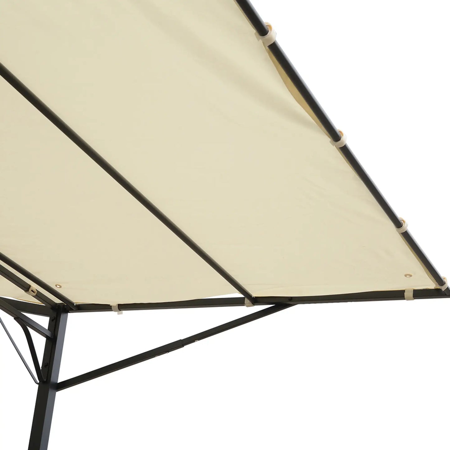 10x8ft Metal Gazebo, Extendable Awning, Outdoor Shelter, Cream White Pergolas at Gallery Canada