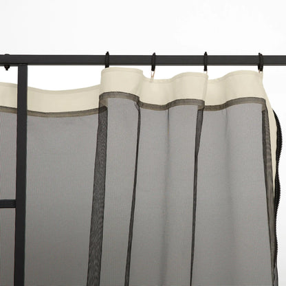 Replacement Mosquito Netting, 10' x 10', Cream White, Black Gazebo Sidewalls at Gallery Canada