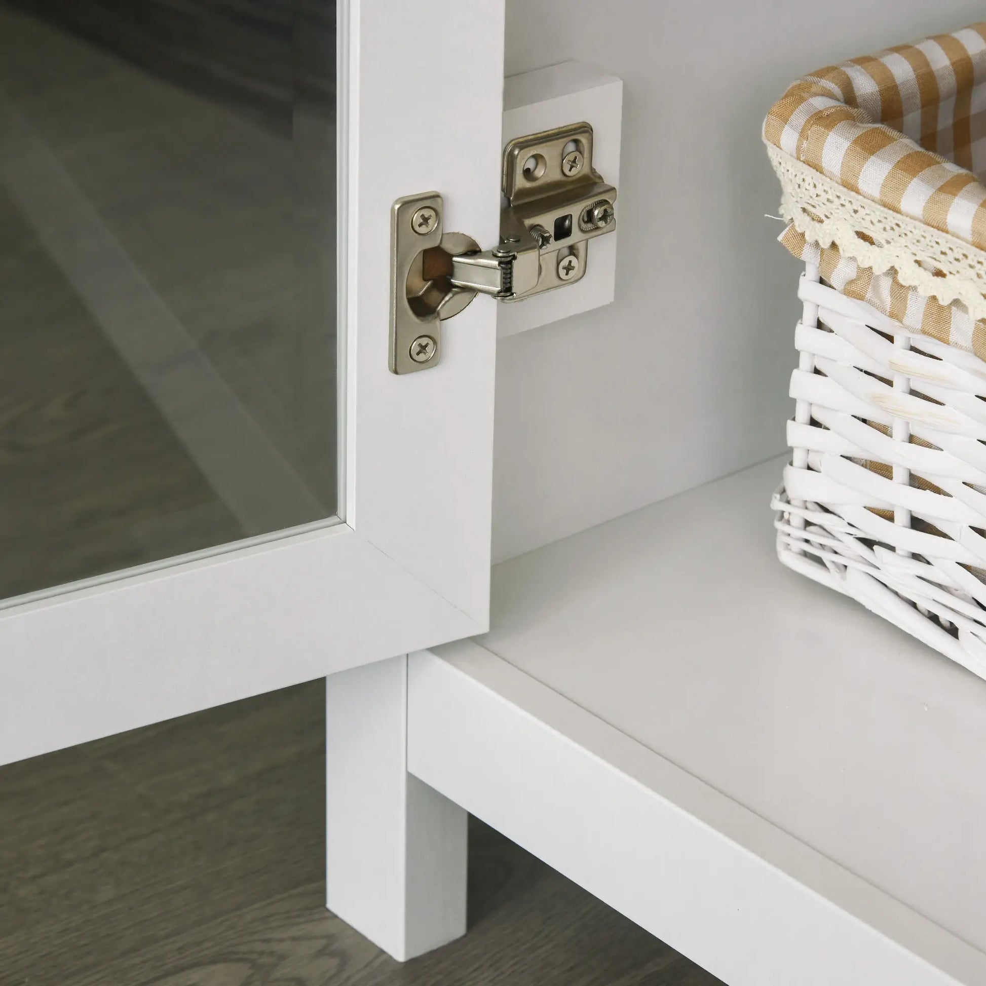 Multifunctional Storage Cabinet, Adjustable Shelves, White White Bookshelves at Gallery Canada