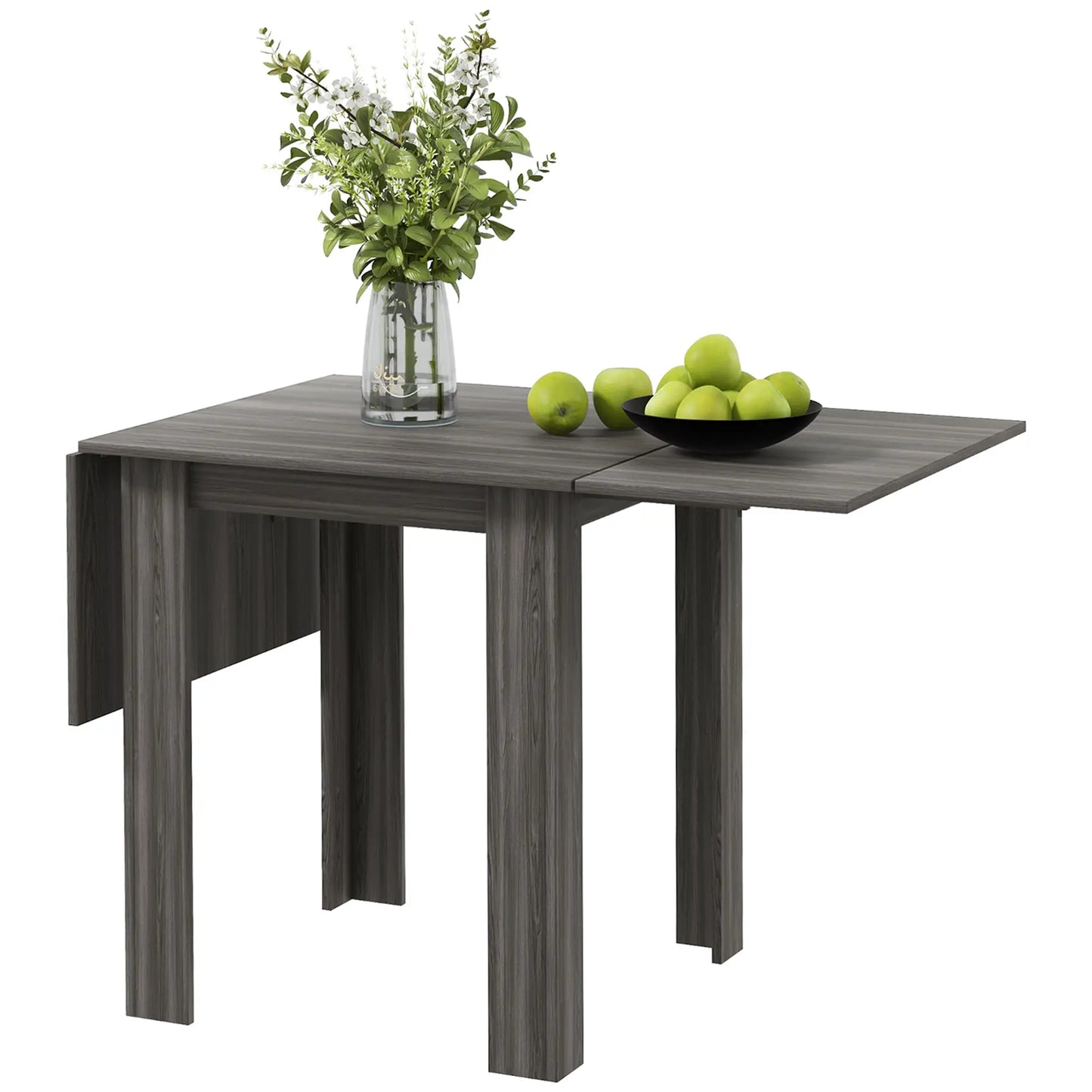 Folding Extendable Dining Table, Drop Leaf, for 2-4 People, Grey Bar Tables & Dining Tables at Gallery Canada