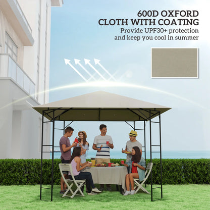 10' x 10' Gazebo Replacement Cover, UPF30+, Grey Gazebo Canopy Replacement at Gallery Canada