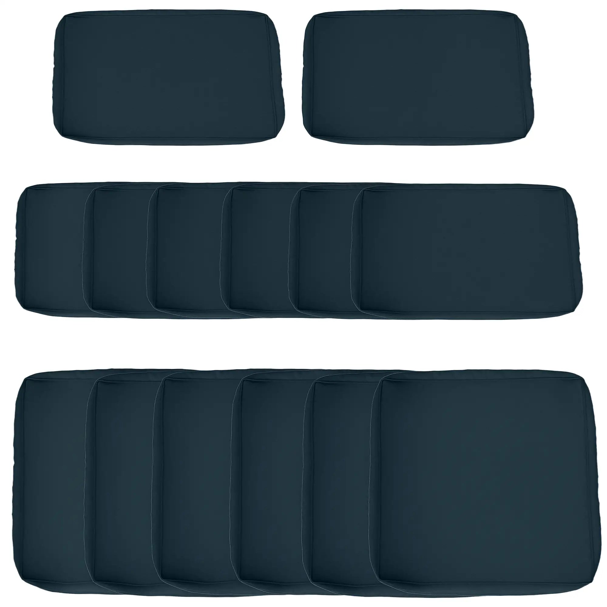 Outdoor Rattan Sofa Set Cushion Cover, Polyester, No Cushion Patio Chair Cushions Dark Blue at Gallery Canada