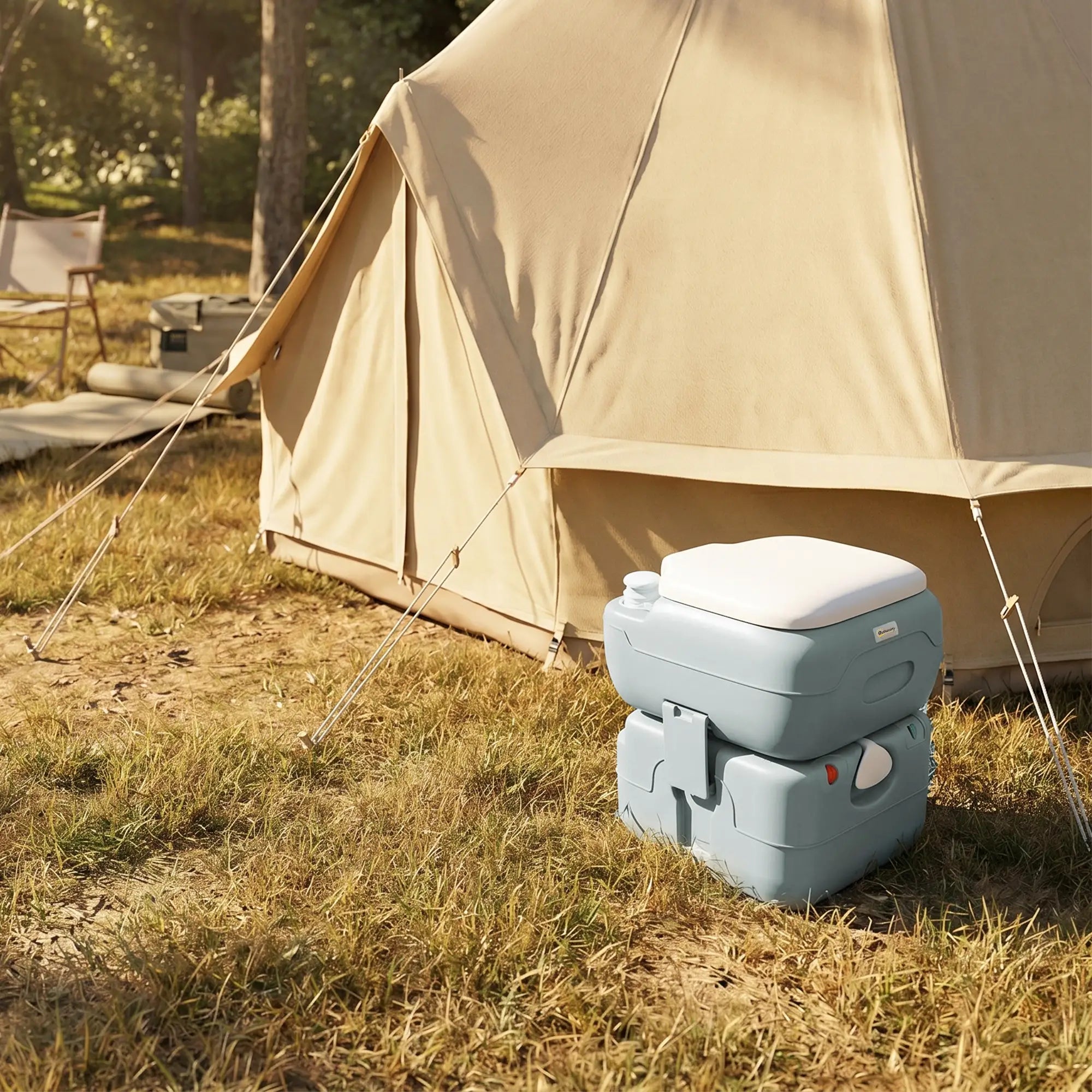 5.8 Gallon Portable Toilet With Level Indicator, Anti-Leak Pump Camping Toilets at Gallery Canada