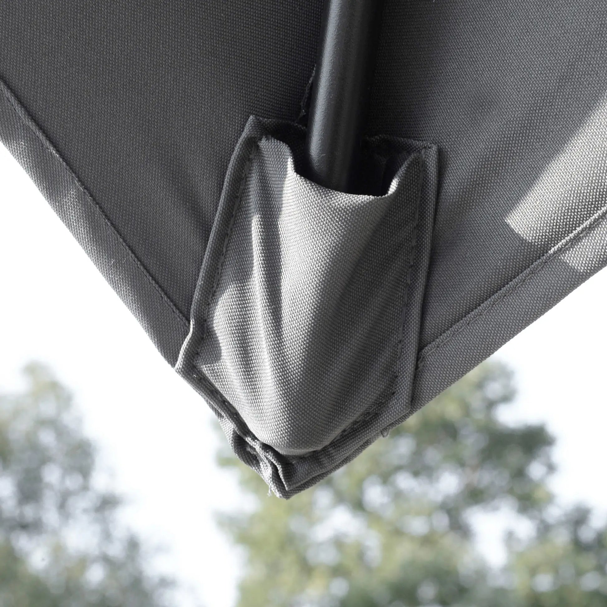 10' x 10' Cantilever Patio Umbrella, Double Top, Light Grey Cantilever Umbrellas at Gallery Canada