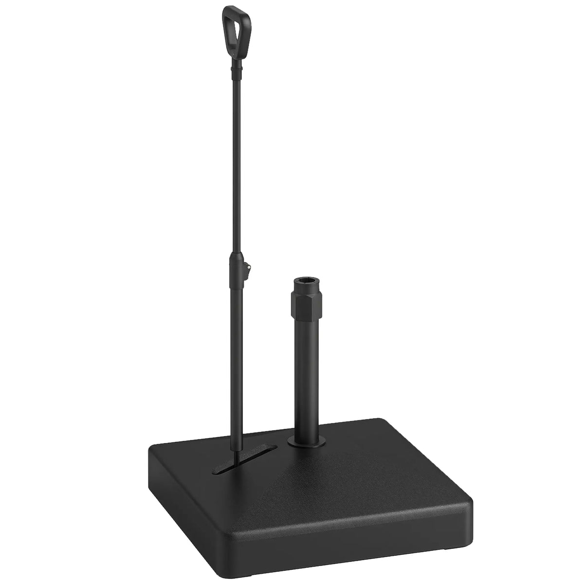 Base de Parapluie de Patio à Roues Réglables, Support de 55 kg, 45 kg d'Eau, Noir