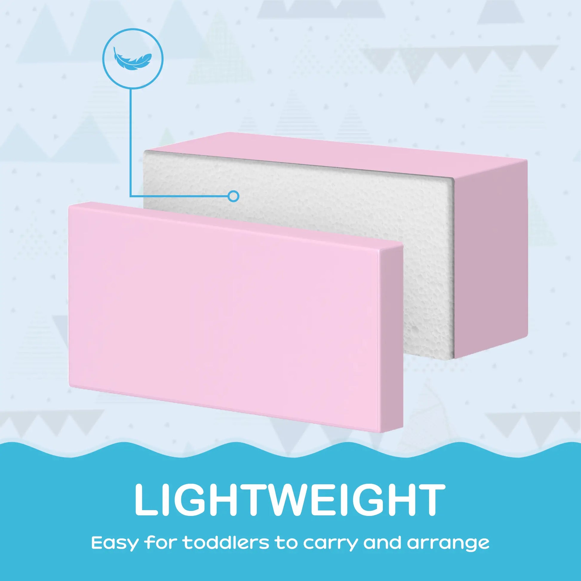 7 Pieces Soft Play Foam Climbing Blocks, Indoor Kids Play Toys, Light Color Kids Gym & Playmats at Gallery Canada