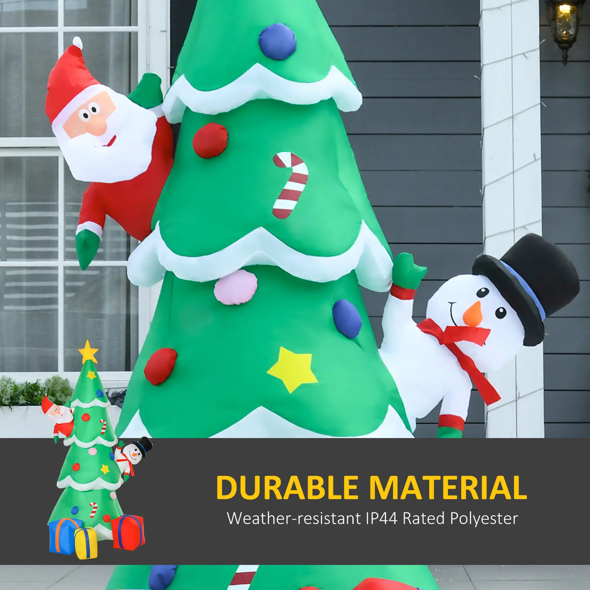 7 Feet Tall Christmas Inflatable Tree, LED Lighted with Santa, Snowman, Gift Box Christmas Inflatables at Gallery Canada
