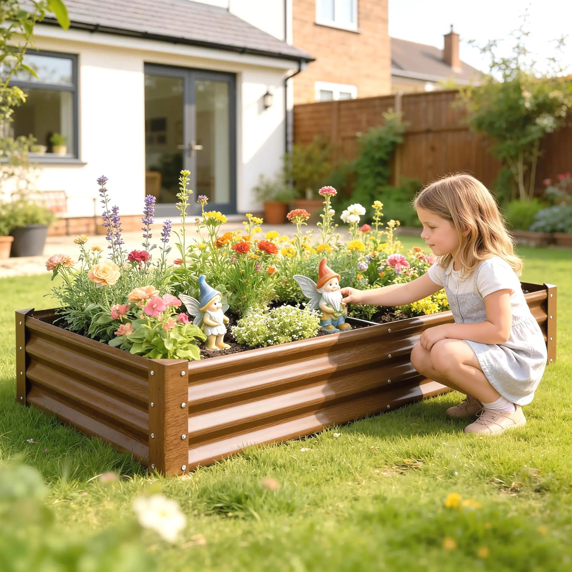 6 x 3 x 1ft Galvanized Raised Garden Bed, Reinforced Outdoor Planter Box Galvanized Planter Boxes at Gallery Canada