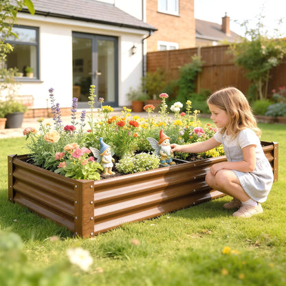 6 x 3 x 1ft Galvanized Raised Garden Bed, Reinforced Outdoor Planter Box Galvanized Planter Boxes at Gallery Canada