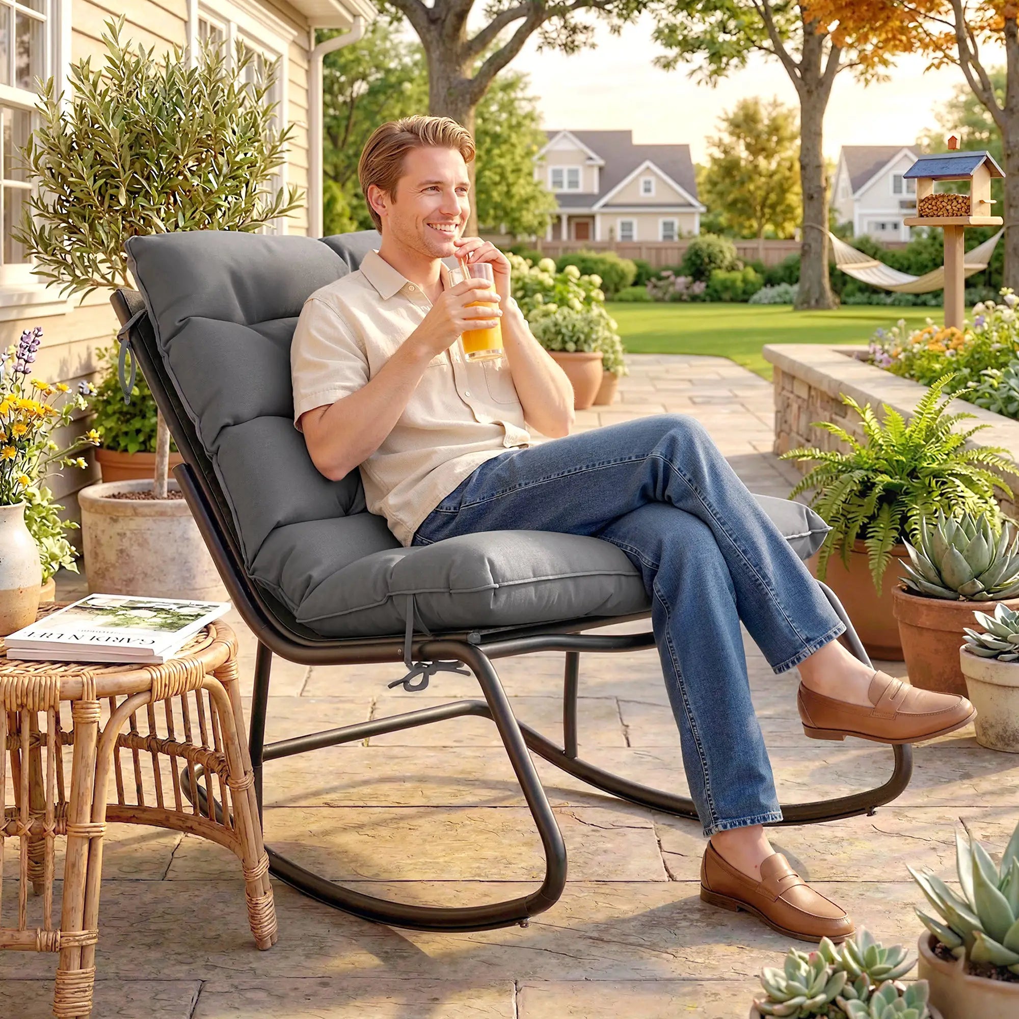Oversized Rocking Patio Chair, 25