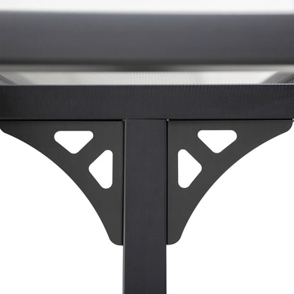 10' x 10' Aluminum Pergola, Adjustable Height, Polycarbonate Roof, UV Protection, Grey Pergolas at Gallery Canada