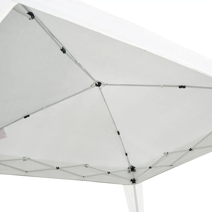 10' Folding Pop-Up Garden Gazebo, Transport Bag, White Pop Up Canopies at Gallery Canada