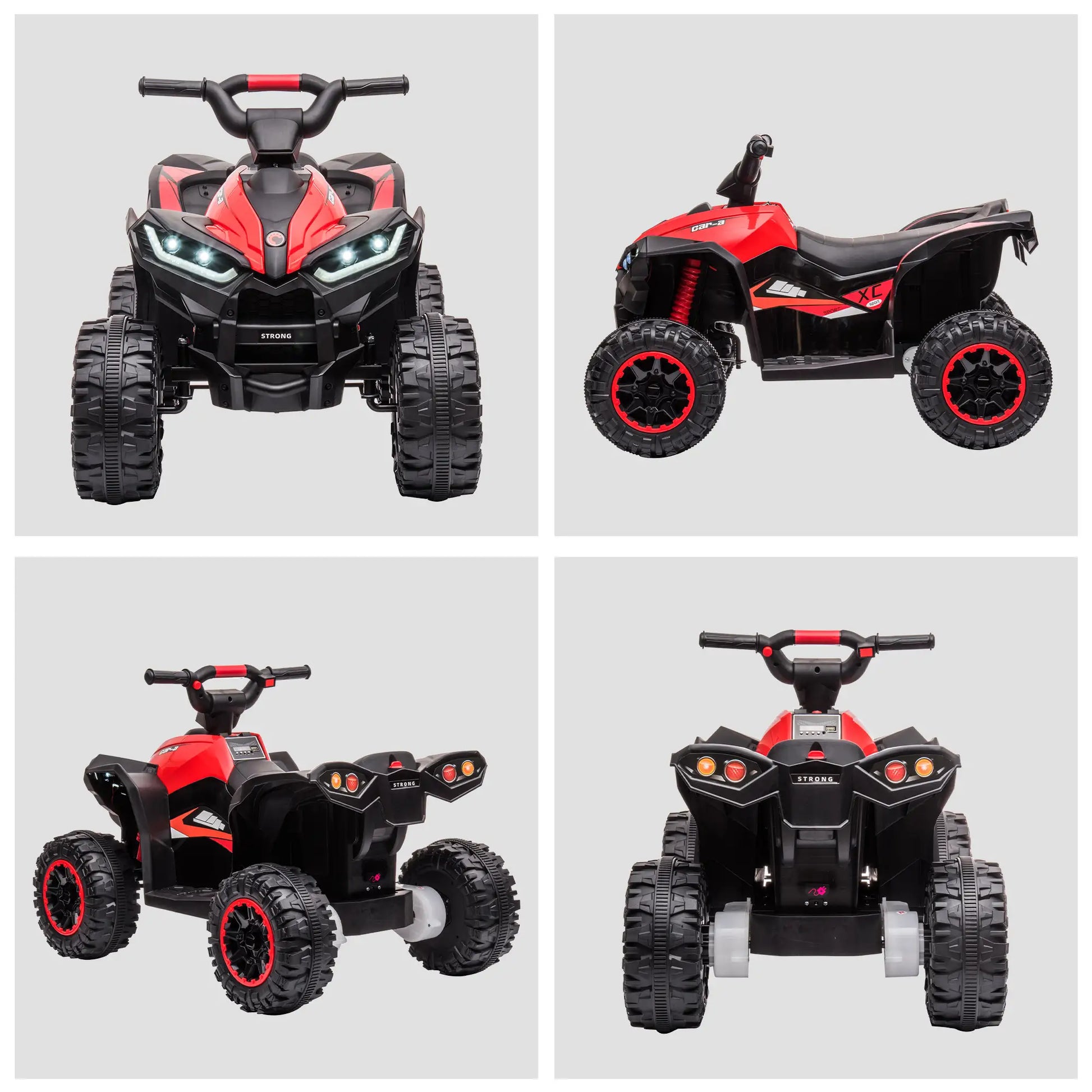 Kids 4 Wheeler Quad, Music, Headlights, High Low Speed, 3-5 Years, Red Electric Toy Cars at Gallery Canada