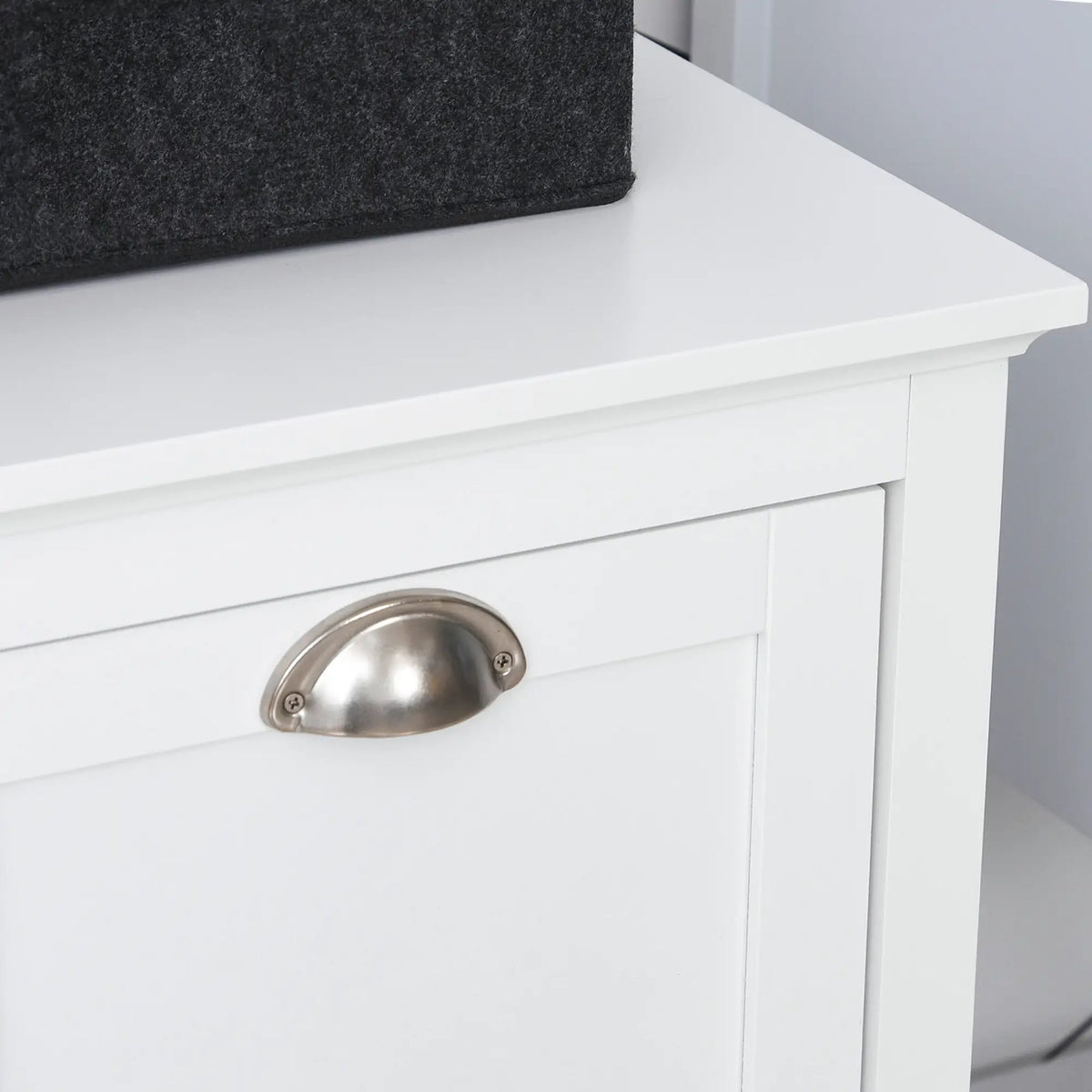 Tilt-Out Laundry Cabinet, Bathroom Organizer, 2-Compartment Hamper, White Bathroom Cabinets at Gallery Canada