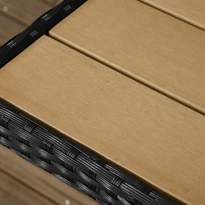 5-Piece Wicker Patio Dining Set, WPC Table, PE Rattan, Cream White Outdoor Dining Sets at Gallery Canada