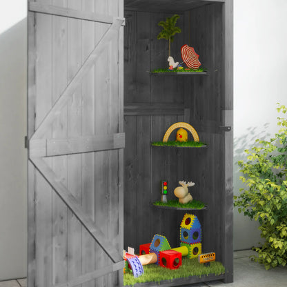 30" x 21" x 71" Garden Storage Shed, Water-Resistant, Grey Sheds at Gallery Canada