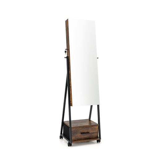 Jewelry Cabinet with Full Length Mirror, Brown at Gallery Canada