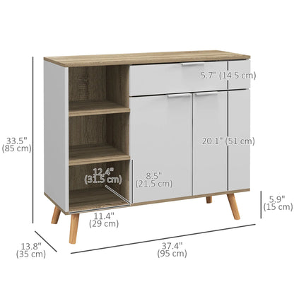Modern Sideboard Cabinet, 2 Doors, Drawer, Adjustable Shelves Kitchen Pantry Cabinets at Gallery Canada