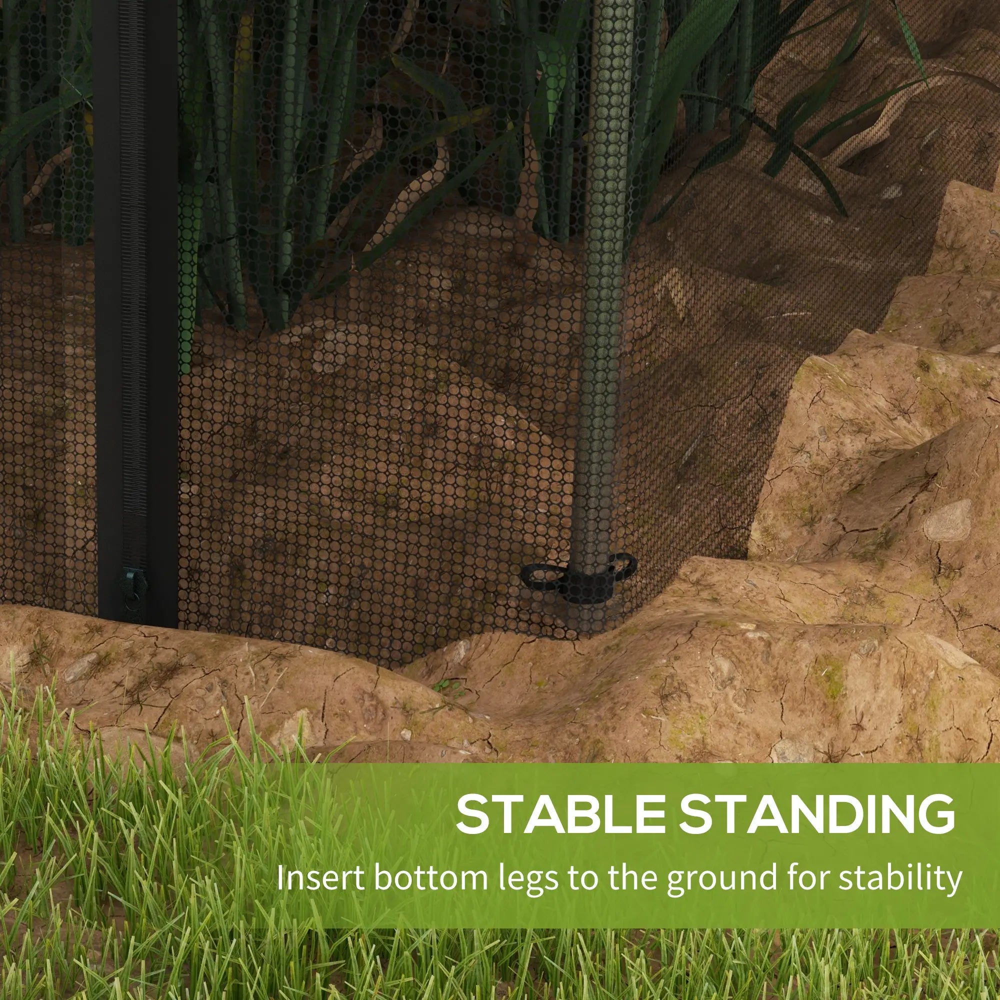 Galvanized Steel Crop Cage, Plant Protection Tent, 4' x 12', Black Walk In Greenhouses at Gallery Canada