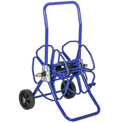 98 ft 5/8" Hose Reel Cart, Garden Water Hose Carts with Wheels, Blue Garden Accessories at Gallery Canada