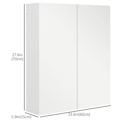 Wall Mounted Mirror Cabinet, Bathroom Medicine, 2 Doors, Adjustable Shelf Mirror Medicine Cabinets at Gallery Canada