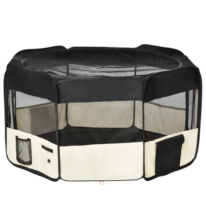 49.2-Inch Soft Folding Dog Playpen, Outdoor Pet Pen with Bag Houses, Kennels & Pens at Gallery Canada