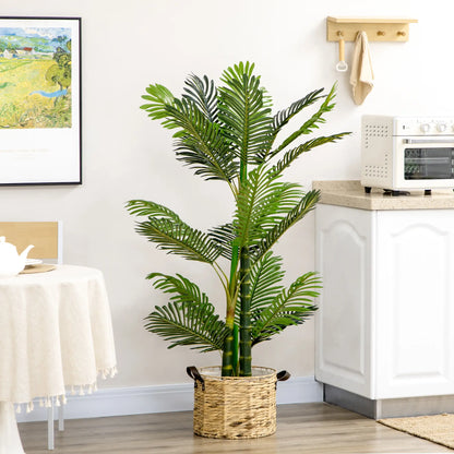 Artificial Areca Palm Tree in Pot, 21 Leaves, 8"x8"x60", Green Artificial Trees at Gallery Canada