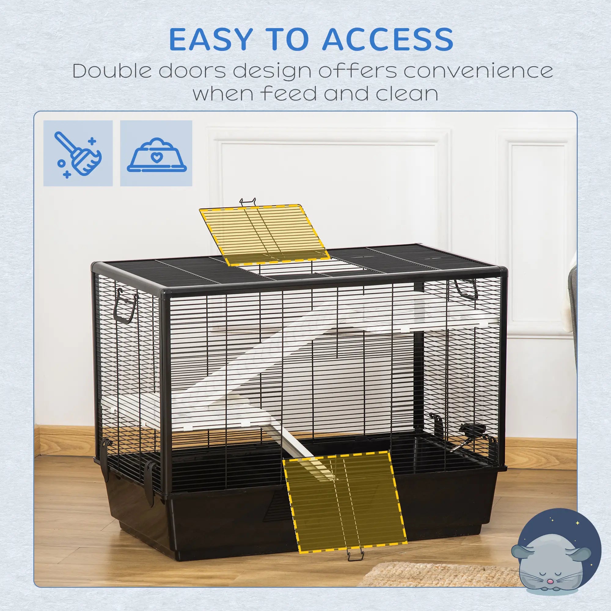 3-Tier Hamster Cage, Guinea Pig House, 31.5