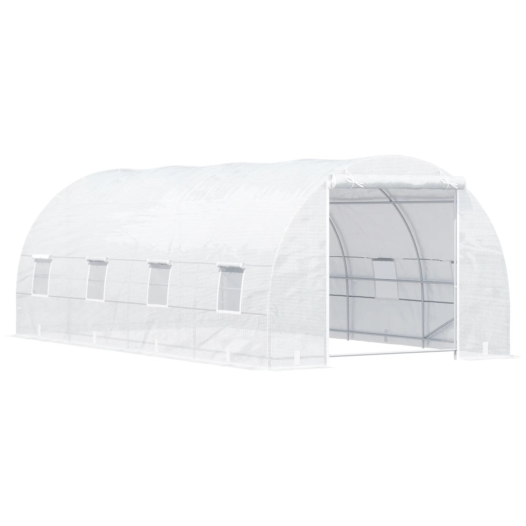 20x10x7ft Heavy Duty Walk-In Greenhouse, Outdoor Plant Grow House, White Tunnel Greenhouses Green at Gallery Canada