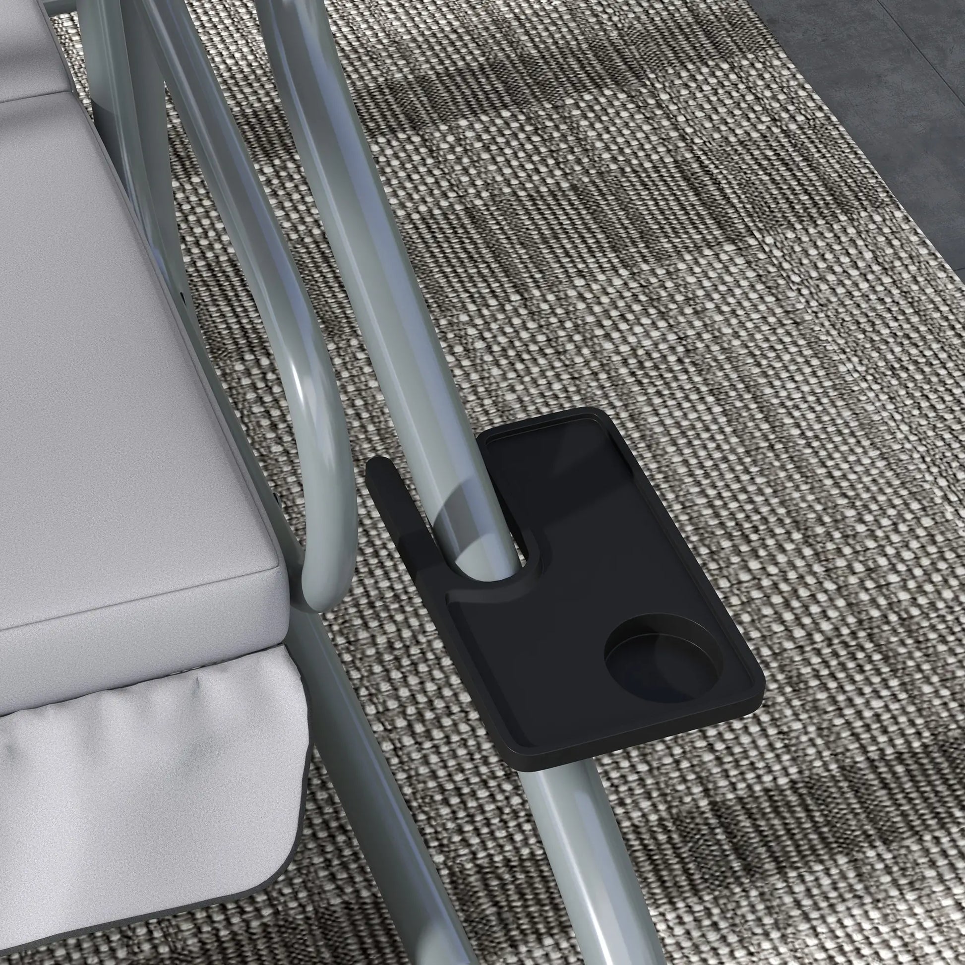 3-Seater Patio Swing Chair, Adjustable Canopy, 2 Pillows, Light Grey Porch Swings with Canopy at Gallery Canada