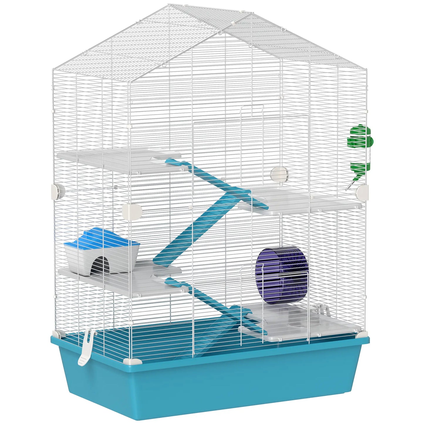 Large 5-Tier Hamster Cage, Small Animal House, Light Blue