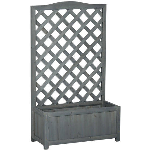 Wood Planter With Trellis, Raised Garden Bed, 28