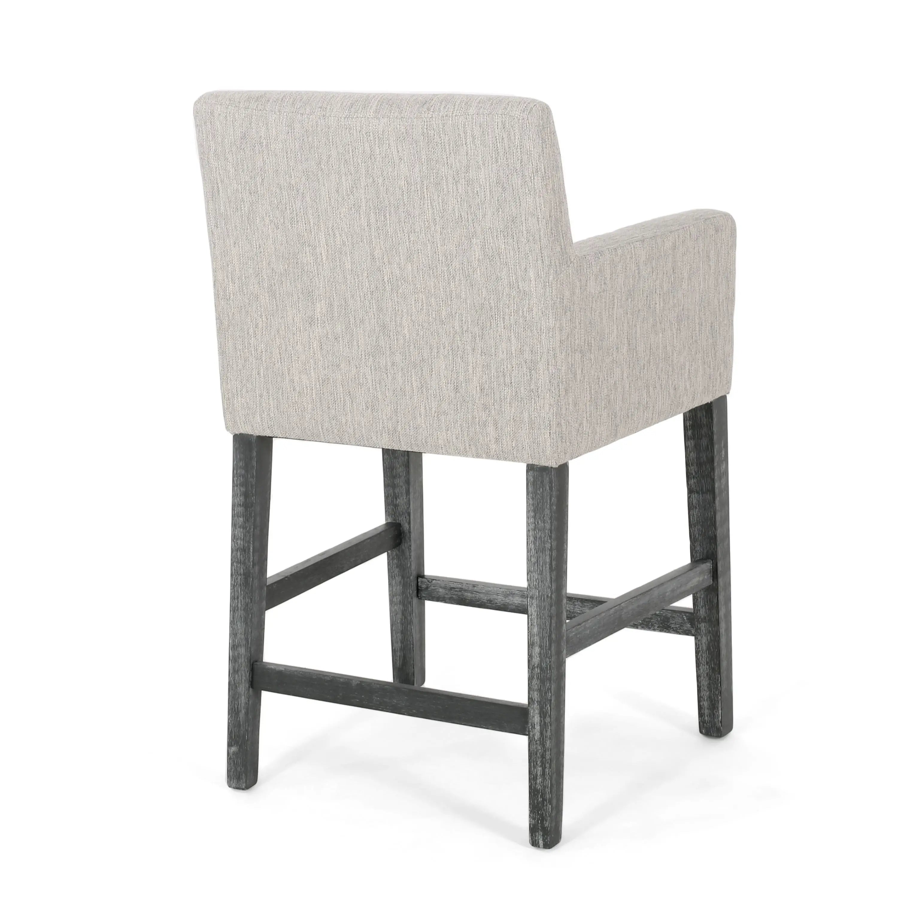 Upholstered Counter Stool, Rubberwood Frame, 24