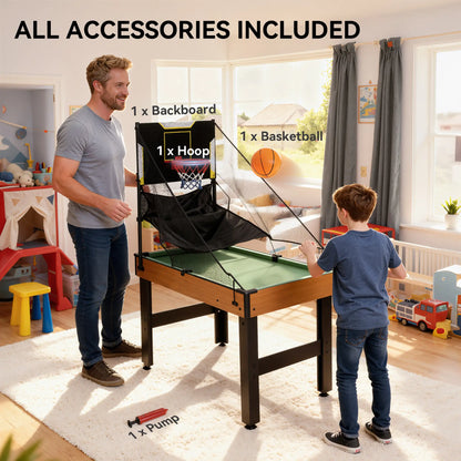 53 in 5-in-1 Multi Game Table, Foosball Pool Hockey Table Tennis Basketball