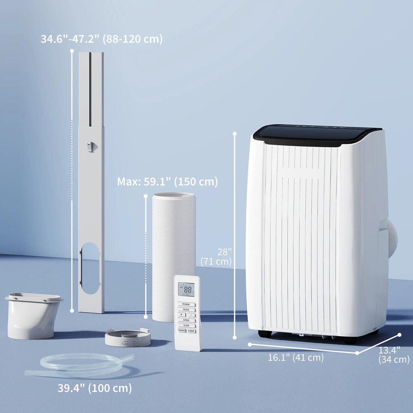 14000 BTU 5-In-1 Portable Air Conditioner, White Air Conditioner at Gallery Canada