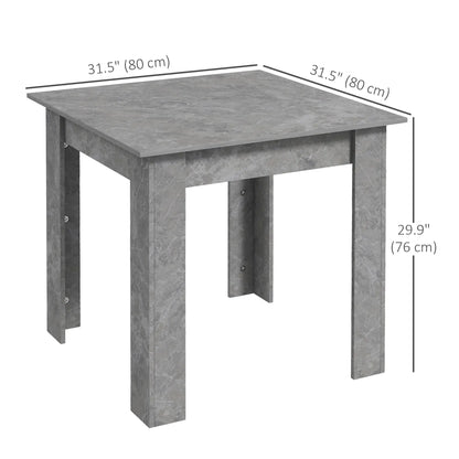 Square Dining Table, Modern Faux Cement Effect, Small Kitchen Table, Cement Grey Dining Tables at Gallery Canada