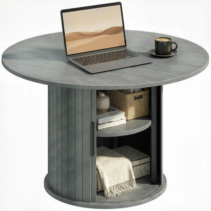 Round Coffee Table, 31.5", Cement Grey Coffee Tables at Gallery Canada