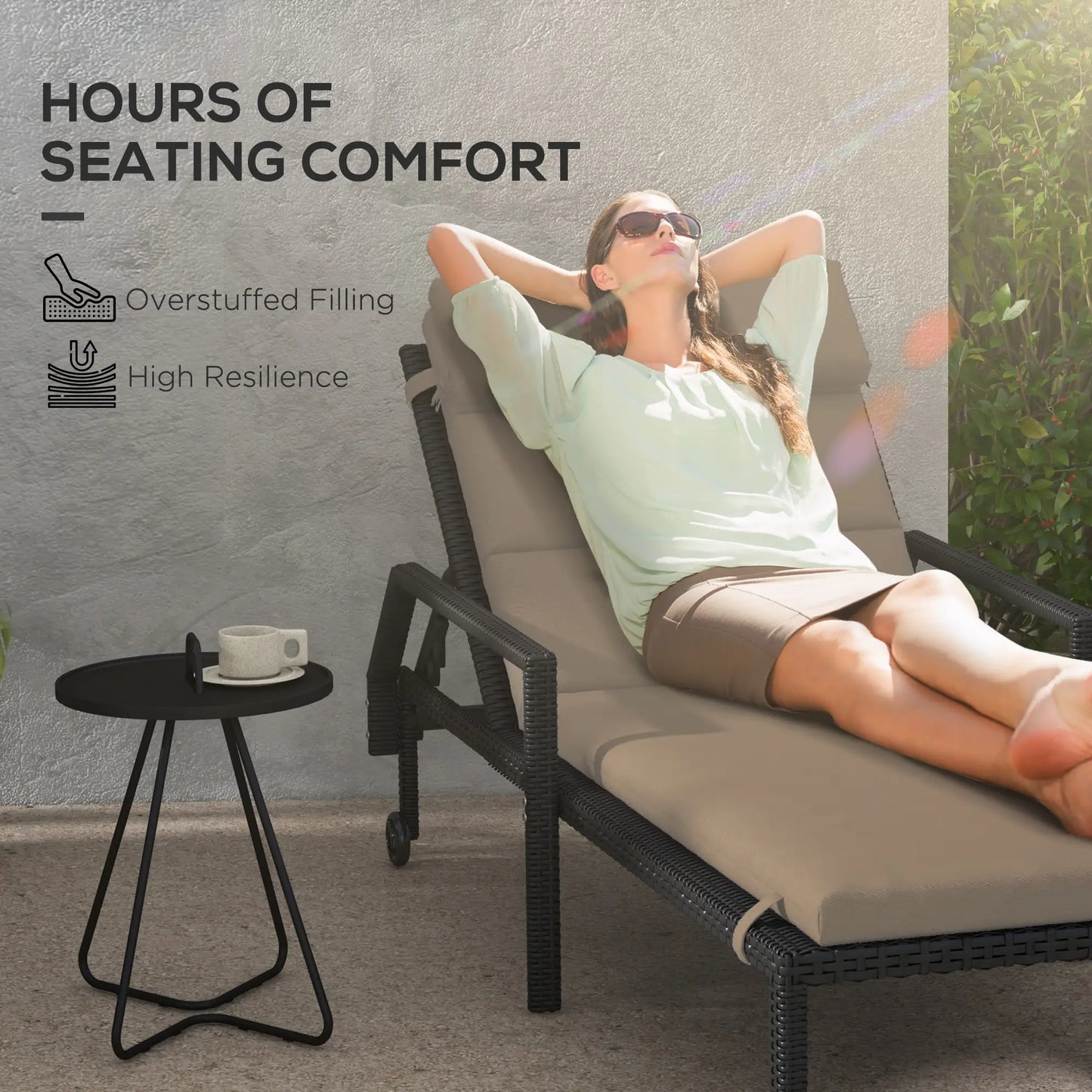 Patio Chaise Lounge Chair Cushion Replacement, Dark Grey Patio Chair Cushions at Gallery Canada