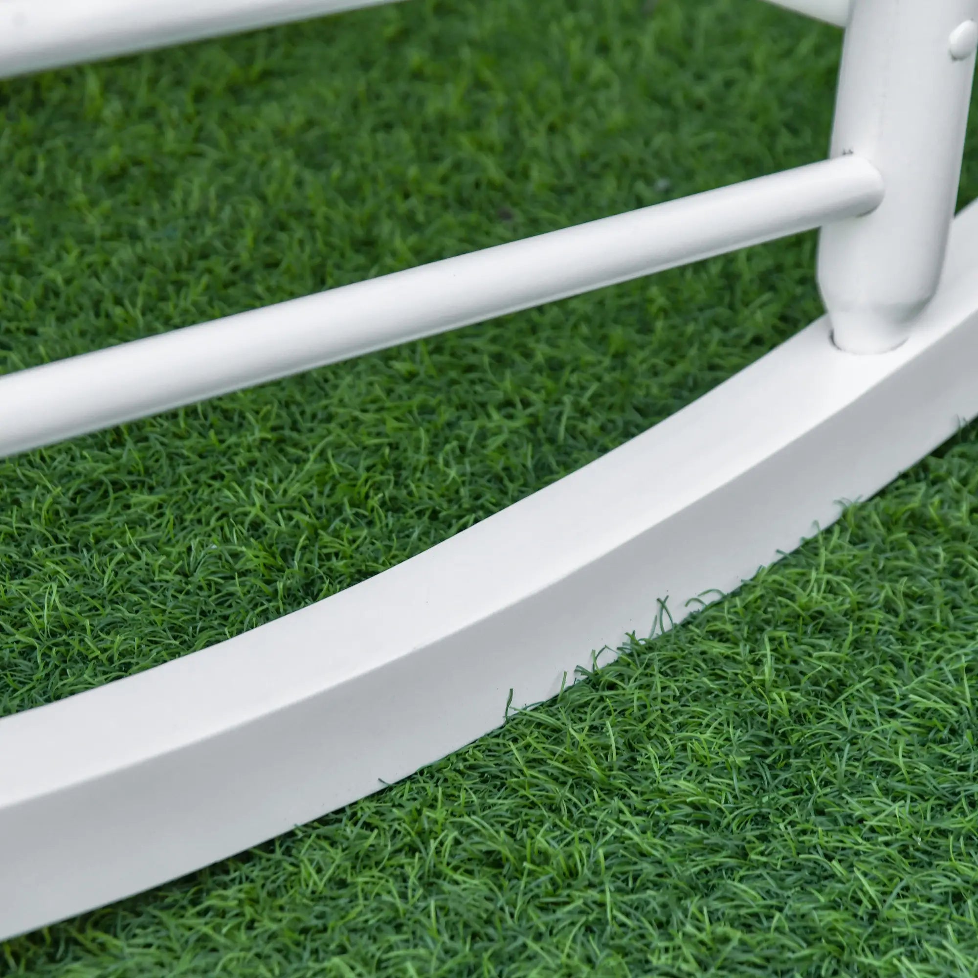 Wooden Outdoor Rocking Chair, Patio Chair with Slatted Back, White Outdoor Rocking Chairs at Gallery Canada