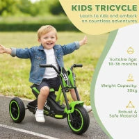 Tricycle pour enfants, tricycle pour tout-petits avec pédale, 18-36 mois, vert
