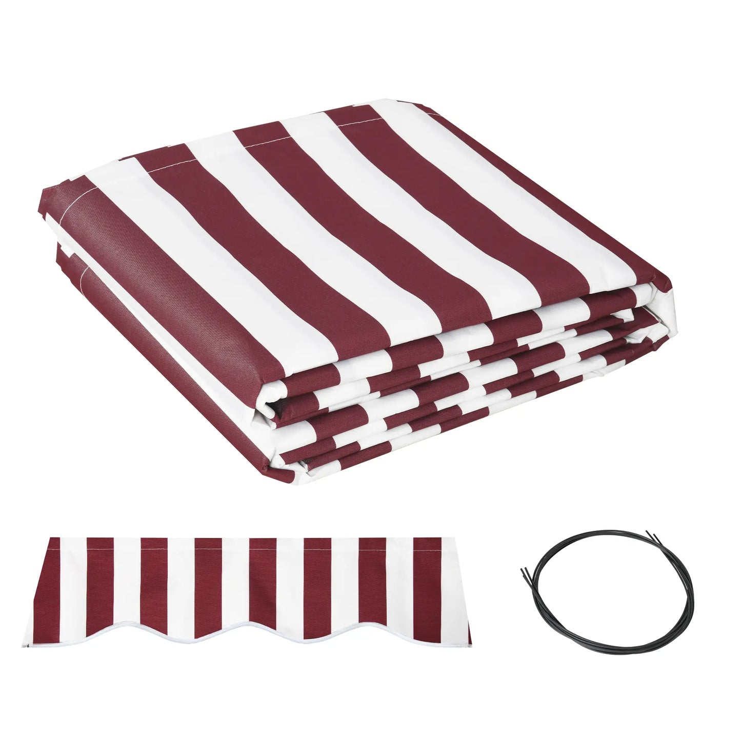 11' x 10' Retractable Awning Fabric, UV Protection, Red & White Awning Fabric Replacement Red and White at Gallery Canada