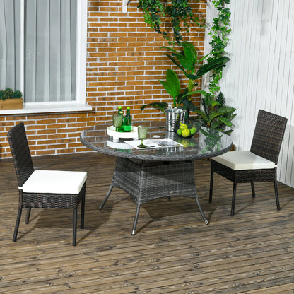 Rattan Outdoor Dining Chairs with Cushion, Patio Wicker Chair, Brown Patio Chairs at Gallery Canada