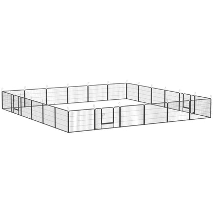 24 Panel 24" Height Dog Playpen, Small Medium Dogs, Grey Houses, Kennels & Pens Grey at Gallery Canada