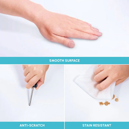 76" 6-Tier Geometric Wooden Bookcase, S Shaped Storage Shelf, White Display Bookshelves at Gallery Canada