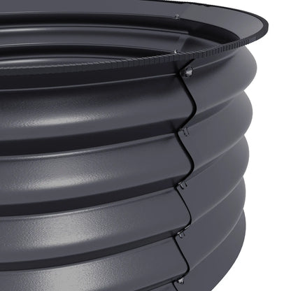 Set of 2 Raised Garden Beds, Metal Planter Box, Easy Assembly, Dark Grey Raised Garden Beds at Gallery Canada