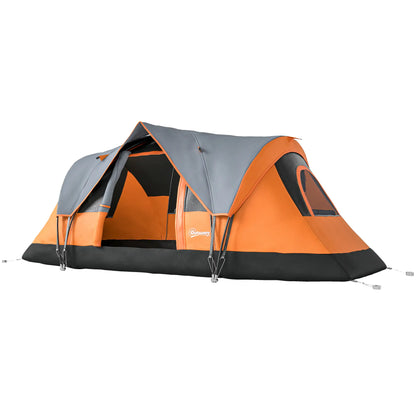5-6 Person Family Tent, With Lighting Hook, Carrying Bag, Orange Camping Tents Orange at Gallery Canada