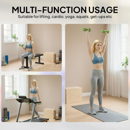 44lbs Hex Dumbbell Set, Hand Weights for Home Gym, Multi-Colour Dumbbells & Barbells at Gallery Canada